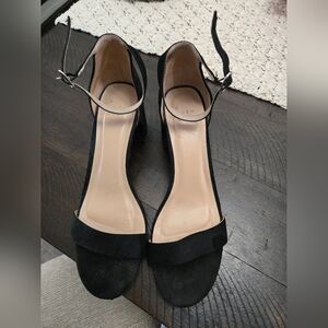 A New Day Black Suede Women's Heels Sz 8 1/2